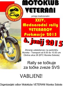 24. mednarodni rally Veteranov "Prekmurje 2015"